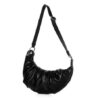 Black SIENNA’S RICH HORN-LIKE CRESCENT BAG