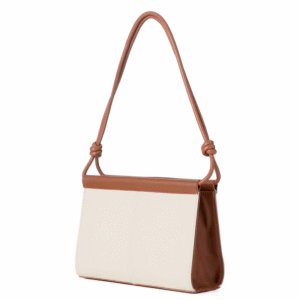 Beige - Brown Fusion Knot Strap Satchel
