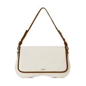 Amara Serenity Beige Leatherette Shoulder Satchel