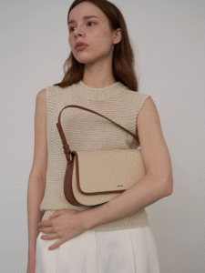Amara Serenity Beige Leatherette Shoulder Satchel