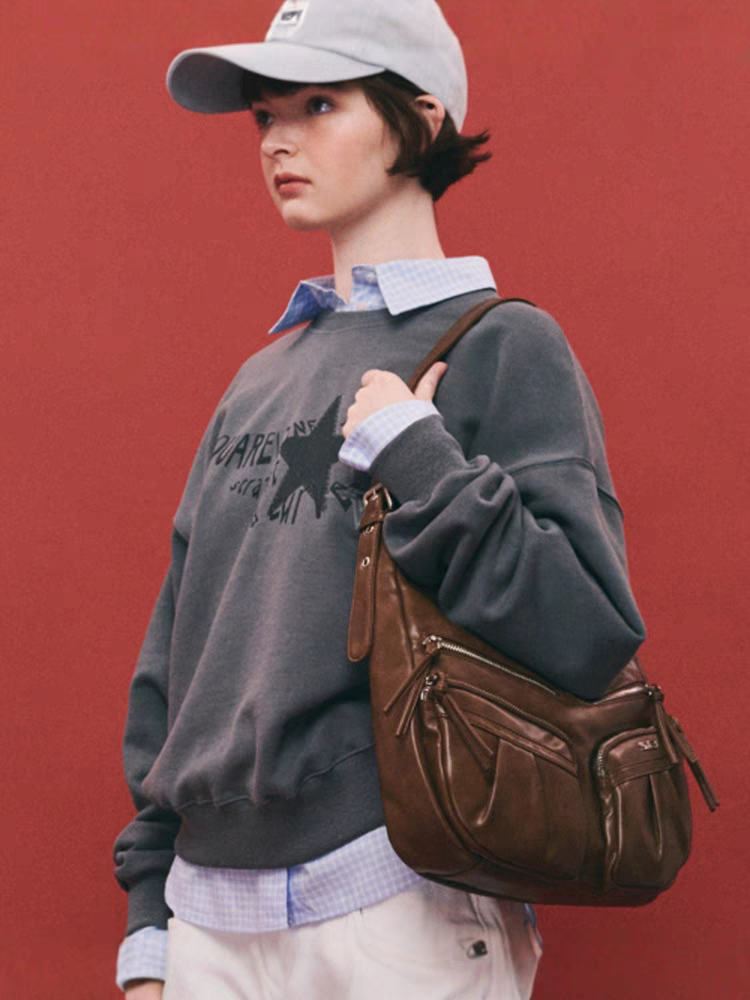 Oscar Casual Voyager Brown Leather Utility Bag